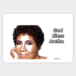 God Bless Aretha Sticker